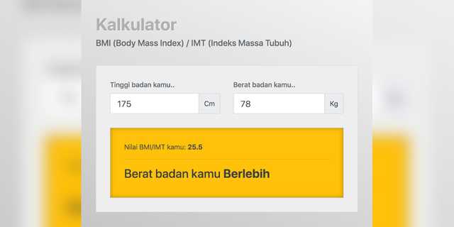 Membuat kalkulator untuk menghitung indeks massa tubuh